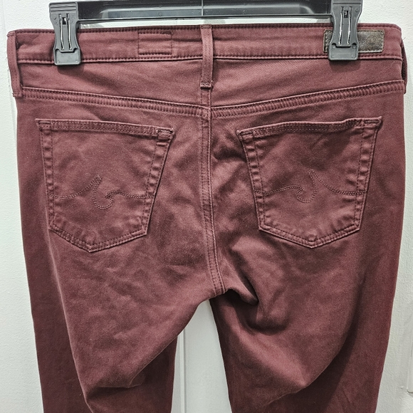 Adriano GoldSchmied "The Legging Ankle" Super Skinny Burgundy Pants Size 28R - Picture 5 of 9